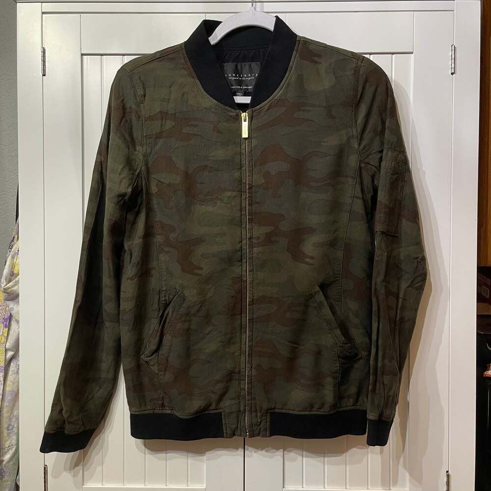 Sanctuary Camo Bomber Jacket